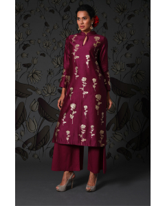 Silk Chanderi Kurta And Palazzo