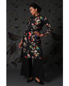 Black Digital Printed Kurta Set