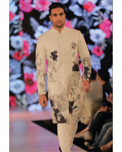 MEN'S PRINTED SHERWANI