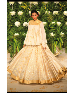 Ivory Lehenga Skirt With Top