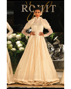 Ivory Ribbon Work Anarkali