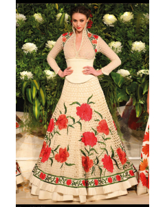 Ivory Embroidered Anarkali