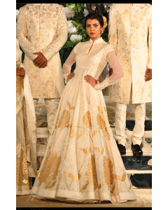 Ivory Embroidered Anarkali