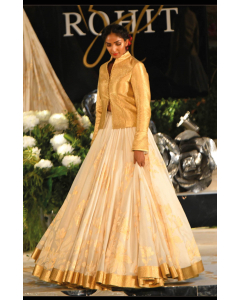 Ivory Lehenga Skirt With Jacket