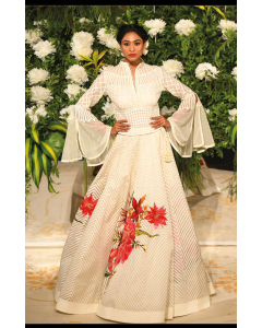 Ivory lehenga skirt with top