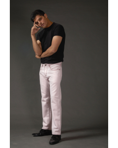 Single Pink Color Relax Fit Jeans