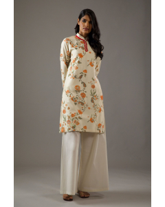 Chanderi Silk Small Placement Printed Tunic Set