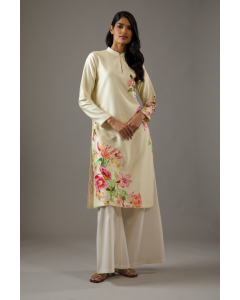 Chanderi Silk Placement Printed Tunic Set