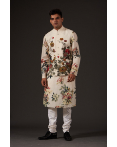Floral Digital Printed Bundi