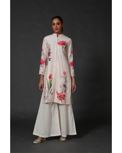 Chanderi Tunic Paired Up With Plazzo