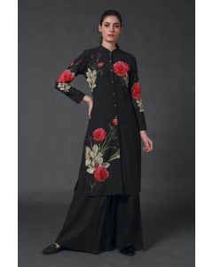 Chanderi Tunic Paired Up With Cotton Plazzo