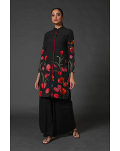 Chanderi Tunic Paired Up With Cotton Plazzo