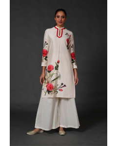 Chanderi Tunic Paired Up With Plazzo