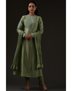 Embroidered Kalidar Kurta Set