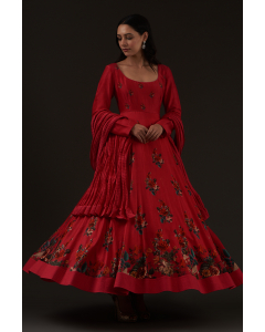 Printed Anarkali Set
