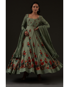 Printed Anarkali Set