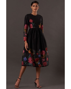 Chanderi Black Dress