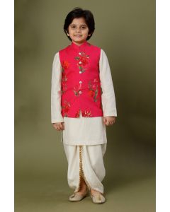 Fuchsia Floral Printed Bundi