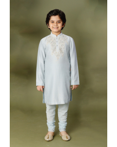 Powder Blue Embroidered Kurta Set