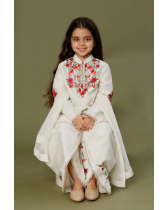 Floral Embroidered Yoke Kurta Set