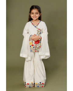 Floral Embroidered Sharara Set