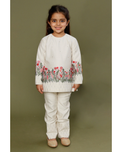 Floral Embroidered Short Kurta Set