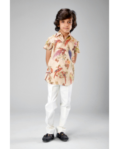 Linen Beige Bird Shirt