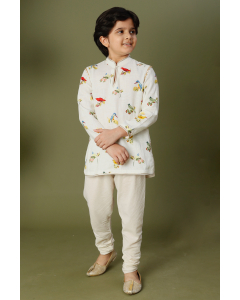 Multi Birds Digital Printed Kurta Set