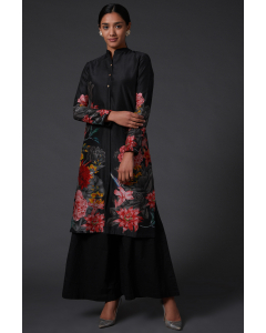 Black Printed Kurta Set