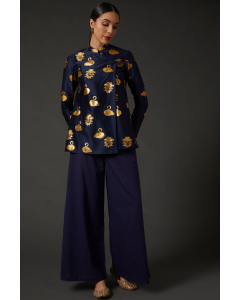Indigo Blue Block Printed Tunic