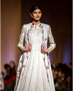 Ivory Full Length Anarkali With Long Jacket