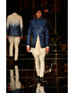 Indigo Embroidery Bandhgala
