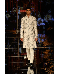 IVORY DIGITAL PRINTED SHERWANI