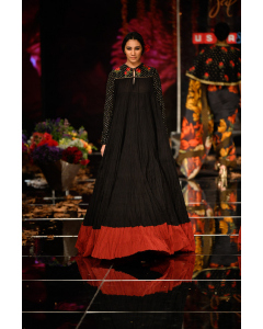 Black Embroidered Jalabia Dress