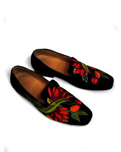 Floral Multicolor Resham Embroidery Shoes