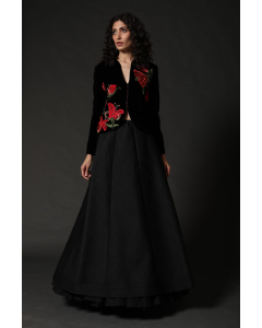 Black Silk Velvet Jacket