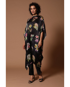 Black Printed Kaftan Set