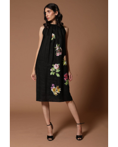 Black Floral Printed Dress