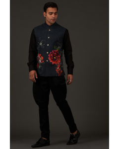 Men's Printed Nehru Jacket