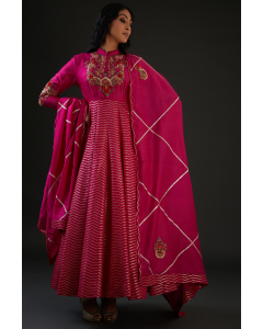 Embroidered Anarkali Set