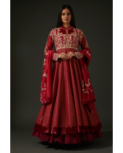 Embroidered Anarkali Set