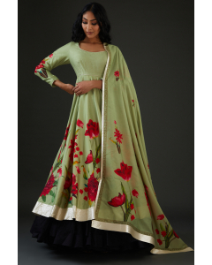 Printed Anarkali Set