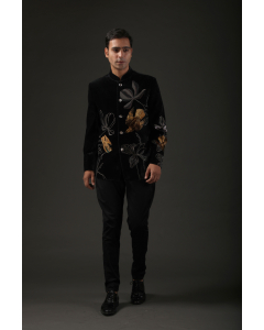 Men's Digital Printed Embroidered Bandhgala