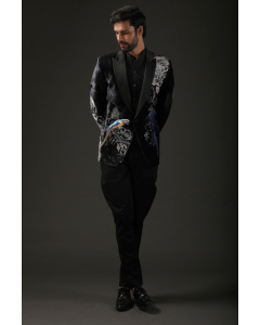 Men's Digital Printed Embroidered Tuxedo