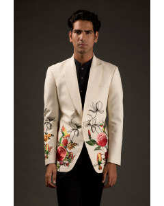 Men's Digital Printed Embroidered Tuxedo