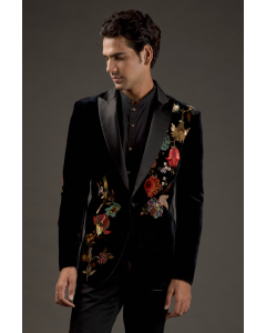 Men's Digital Printed Embroidered Tuxedo 