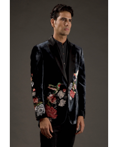 Men's Digital Printed Embroidered Tuxedo