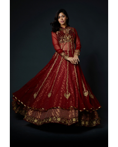 Embroidered Anarkali Set