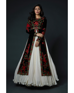 Embroidered Anarkali Set