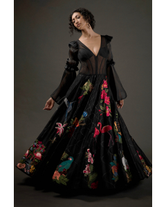 Embroidered Anarkali Set